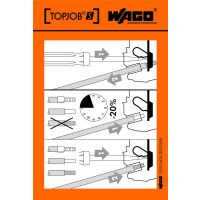 Naklejka z instrukcją obsługi do złączek listwowych TOPJOB S serie 2001/2002/2004/2006/2010/2016 | 210-400/2000-001 Wago