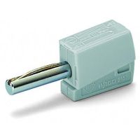 Wtyk bananowy do gniazda o średnicy 4mm, szara | 215-811 Wago