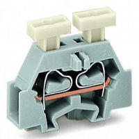 złączka 2-przewodowa przyciski po obu stronach z uchwytem montażowym, szara | 261-301/341-000 Wago