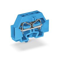 Złączka 2-przewodowa ze stopką zatrzaskową dla blach o grubości 0,6 – 1,2mm, niebieski | 262-314 Wago