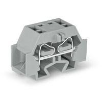 Złączka 4-przewodowa 4mm2 ze stopką zatrzaskową, dla blach o grubości 0,6–1,2mm, szara | 262-341 Wago