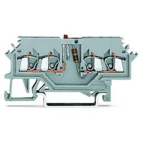 Złączka do zabudowy elementów 4-przewodowa, szara | 279-624/281-413 Wago