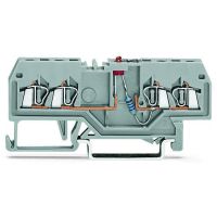 Złączka do zabudowy elementów 4-przewodowa, szara | 279-809/281-434 Wago