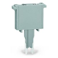 Wtyk z wlutowanym bezpiecznikiem miniaturowym 1 A FF, szary | 280-854 Wago