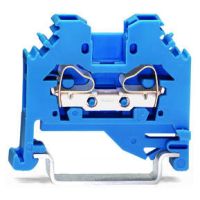 Złączka 2-przewodowa 4mm2 przelotowa, niebieska | 281-104 Wago
