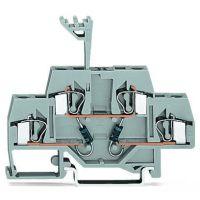 Złączka 2-piętrowa 4mm2 diodowa, z 2 diodami 1N4007, szara | 281-635/281-489 Wago