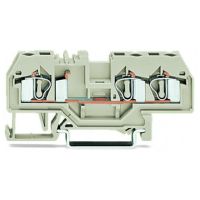 Złączka 3-przewodowa przelotowa 4mm2, jasnoszary | 281-993 Wago