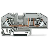 Złączka 2-przewodowa, do bezpieczników samochodowych, 6mm, szara, bez sygnalizacji przepalenia | 282-696 Wago