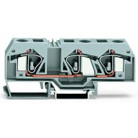 Złączka 3-przewodowa 16mm2 przelotowa, szara | 283-671 Wago