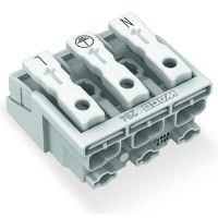 złączka zasilająca bez styku PE Bez stopek zatrzaskowych, biały | 294-4013 Wago