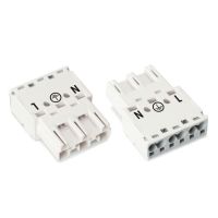 Wtyk bez obudowy odciążającej przewody 3-biegunowy, biały | 770-233 Wago