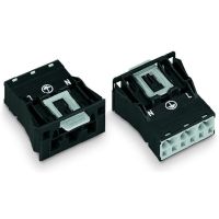 Wtyk wykonanie Snap-In 3-biegunowy, czarny | 770-713 Wago