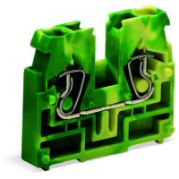 Złączka wewnętrzna 2-przewodowa bez przycisków, żółto-zielona | 869-327 Wago