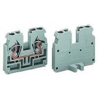 Złączka końcowa 2-przewodowa, bez przycisków, szara | 869-351 Wago