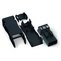 Wtyk z obudową odciążającą przewody 3-biegunowy, czarny | 890-113 Wago