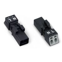 Wtyk bez obudowy odciążającej przewody, 2-biegunowy, czarny, WINSTA MINI | 890-212 Wago