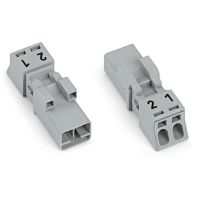 Wtyk bez obudowy odciążającej przewody, 2-biegunowy, szary, WINSTA MINI | 890-252 Wago