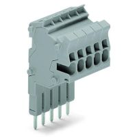 Wielowtyk modularny do montażu zatrzaskowego do otworów na mostek, szary | 2001-552 Wago