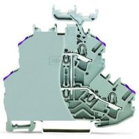 Złączka 2-piętrowa 4-przewodowa Złączka przelotowa, szara | 2002-2238/099-000 Wago