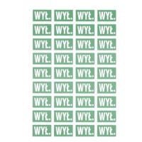 Arkusz samoprzylepny oznacznik wyłącz "WYŁ." NOZ-WYL | NOZ-WYL Trytyt