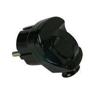 Wtyczka kątowa z uchwytem AWA-WS, czarna | 51.51 Elektro-Plast Opatówek