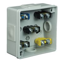 Puszka n/t 86x86x40mm IP55 4-wl klik dł.gum. z zaciskami VP 001-53, szara | 61.106 Elektro-Plast Opatówek