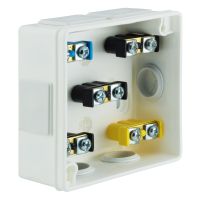 Puszka n/t 86x86x40mm IP55 6-wl klik dł.gum. z zaciskami VP 002-51, biała | 61.110 Elektro-Plast Opatówek