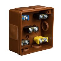 Puszka n/t 86x86x40mm IP55 6-wl klik dł.gum. z zaciskami VP 002-52, brązowa | 61.111 Elektro-Plast Opatówek
