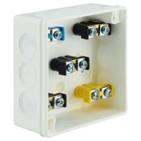 Puszka n/t 86x86x40mm IP55 12-wl 2wkr z osł. z zaciskami VP 023-51, biała | 61.134 Elektro-Plast Opatówek