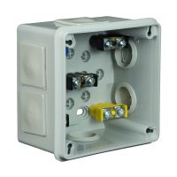 Puszka n/t 98x98x65mm IP55 6-wl dł.gum. z zaciskami VP 043-53, szara | 61.152 Elektro-Plast Opatówek