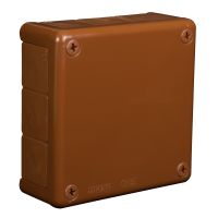 Puszka hermetyczna n/t VP 051-02, 118x118x46mm IP55 12-wl dł.gum., brązowa | 61.154 Elektro-Plast Opatówek