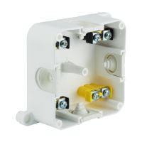 Puszka n/t 88x88x40mm IP44 400V (1 wkręt) z zaciskami VP 061-51, biała | 61.170 Elektro-Plast Opatówek