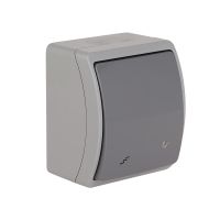 Łącznik schodowy podświetlany n/t IP44 VW 153-58, Koala, szary/grafitowy | 61.330 Elektro-Plast Opatówek