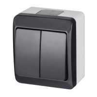 Łącznik n/t świecznikowy IP44, antracyt, Hermes | 0332-07 Elektro-Plast Nasielsk