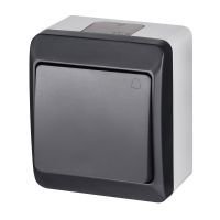 Łącznik n/t zwierny "dzwonek", IP44, antracyt, Hermes | 0337-07 Elektro-Plast Nasielsk