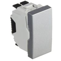 Łącznik uniwersalny (1-biegunowy lub schodowy) - 1 MODUŁ, aluminium, Quadro 45 | 45070SAL Efapel