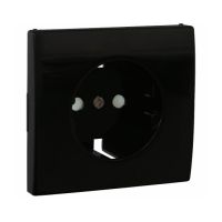 Element centralny do gniazd Schuko z zabezpieczeniem przed dziećmi czarny mat Apolo 5000 | 50632TPM Efapel