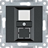 Płytka podwójna Keystone Jack, czarny, Lumina | WL2323 Hager