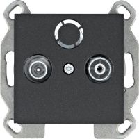 Gniazdo R-TV końcowe, czarny, Lumina | WL3013 Hager