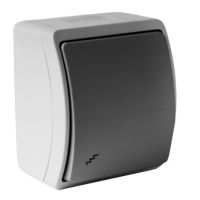 Łącznik hermetyczny natynkowy schodowy IP44, popiel/grafit, VW-3 Koala | 153-08 Viplast