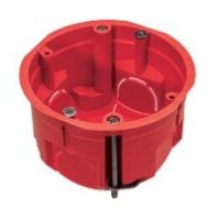 Puszka p/t bezhalogenowa PK60 LUX 68x45mm, do płyt gipsowych, IP30, czerwona | A.0046LA Pawbol