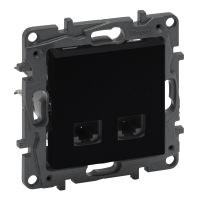 Gniazdo 2x RJ 45 Kat. 6 STP, czarne, Legrand Niloe Step | 863566 Legrand