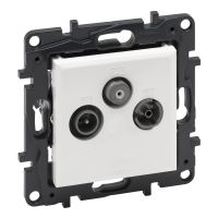 Gniazdo TV-R-SAT zakończeniowe, 10db białe, Niloe Step | 863179 Legrand