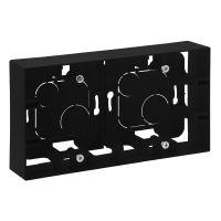 Puszka n/t podwójna, czarna, Niloe Step | 863598 Legrand