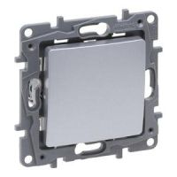 Przycisk pojedynczy 6A aluminium, Niloe Selection | 762107 Legrand
