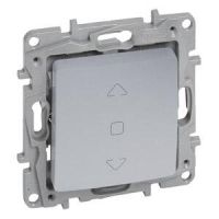 Łącznik do bezpośredniego sterowania roletami 10 AX aluminium, Niloe Selection | 762111 Legrand