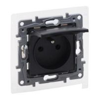 Gniazdo 2P+Z, IP44 16A, 250V, z przesłoną, zaciski śrubowe antracyt, Niloe Selection | 762237 Legrand