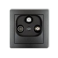 Mechanizm gniazda abonenckiego 2 wyjścia SAT + TV | 11DGSN Karlik Elektrotechnik
