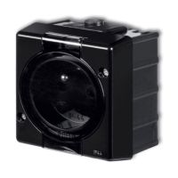 Gniazdo pojedyncze z/u 2P+Z (klapka dymna) | 12GHS-1d Karlik Elektrotechnik