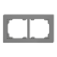 Ramka podwójna uniwersalna z tworzywa 27DR-2 szary mat | 27DR-2 Karlik Elektrotechnik